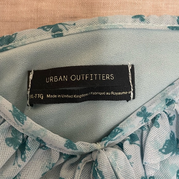 Urban outfitter blue butterfly mesh mini dress - Picture 3 of 3